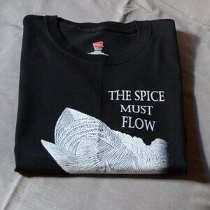 Dune - The Spice Must Flow - Graphic T-shirt - Black - Size Medium.